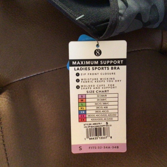 Layer 8 high impact sports bra, camouflage pattern, small - Picture 3 of 5